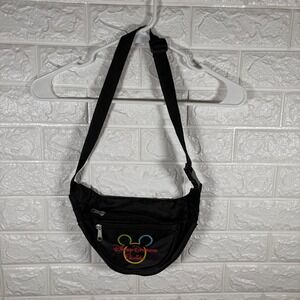Vintage‎ Disney Dreams Florida Black Fanny Pack Waist Bag Travel Souvenir